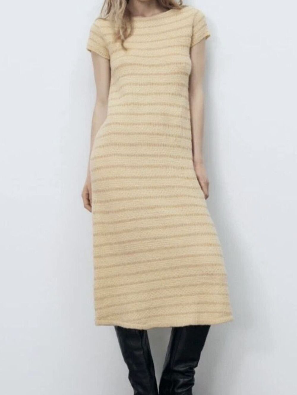 ZARA Striped Knit Dress (S)
